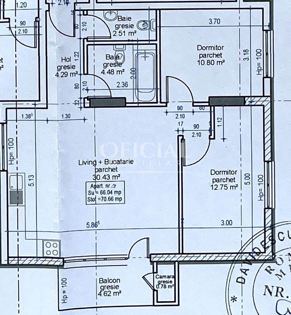 Apartament 3 Camere | 2 Bai | Intermediar | Semifinisat  Zona VIVO BMW - Poză 6
