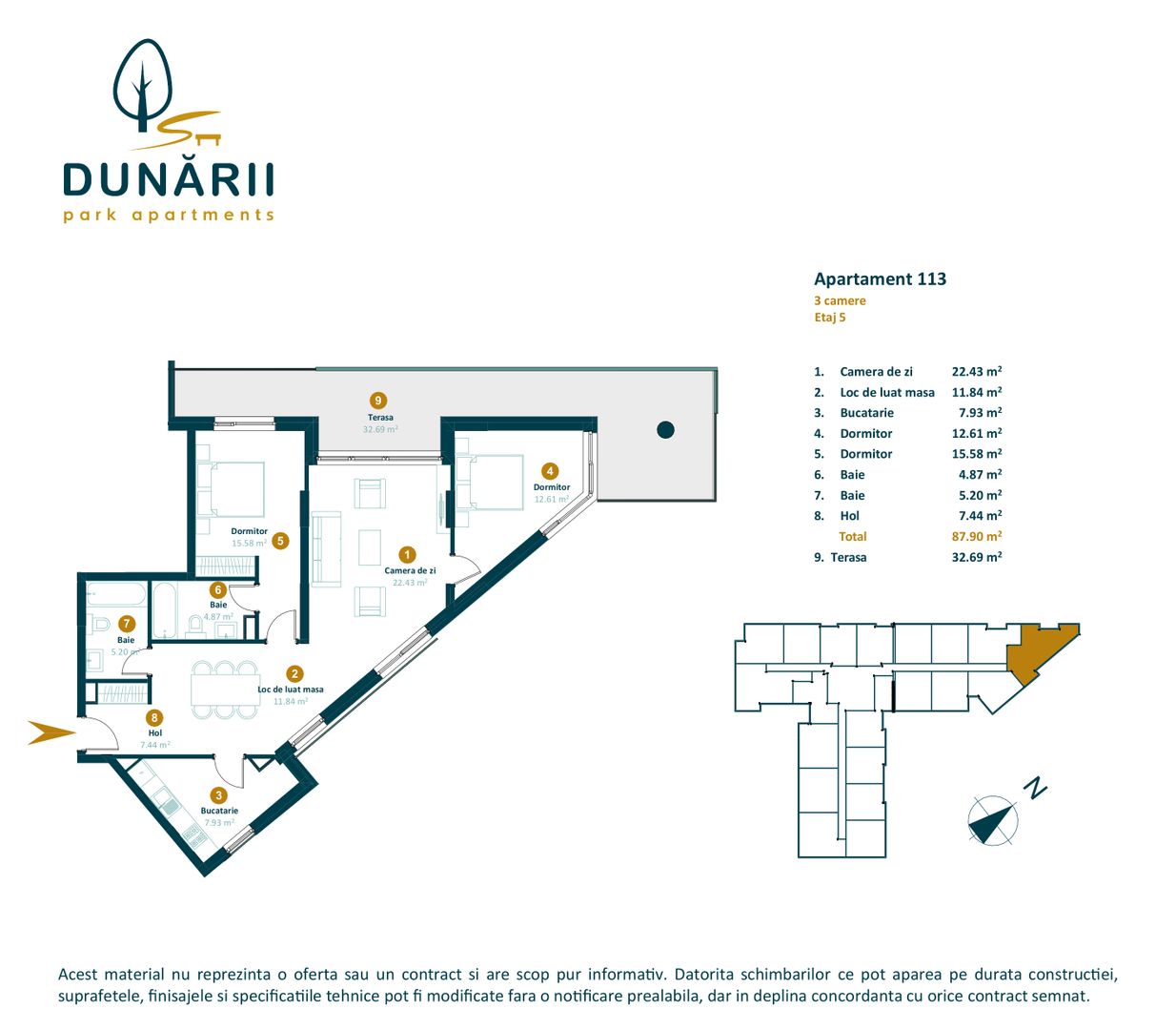 Apartament cu CF 3 camere recompartimentate in 4 camere langa viitorul Parc Est - Poză 1