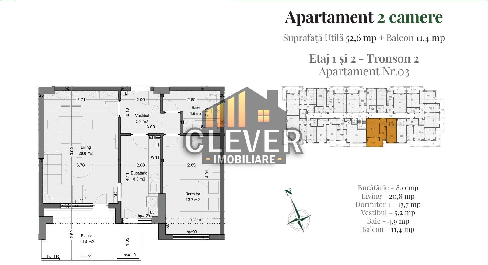 Apartament 2 camere 64 mp, Comision 0 - Pallady, metrou Teclu - Poză 3