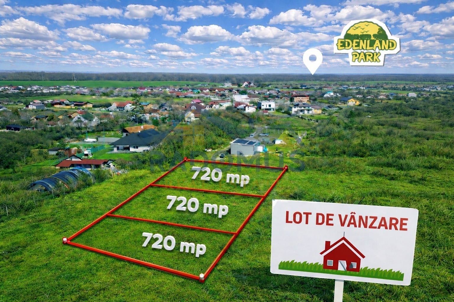 Loturi teren Intravilan –Balotești | 720 mp | Utilitati  I 60 €/MP - Poză 1