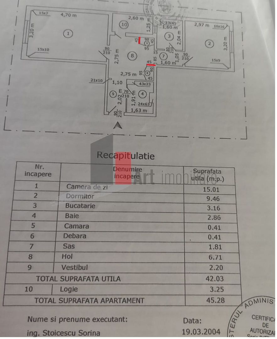 Apartamaent cochet 2 camere - Schiță 4