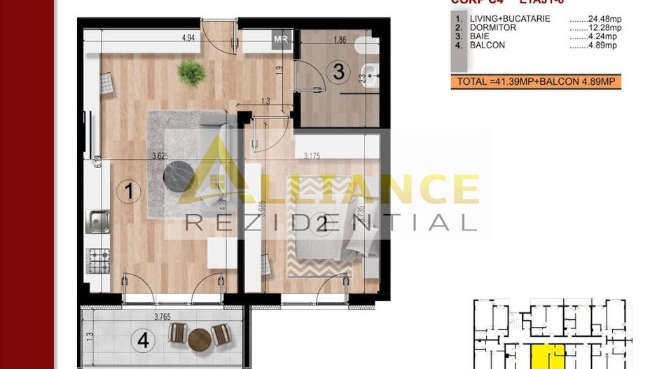 Apartament cu 2 camere | Studio | 46 mp - Metrou Berceni - Poză 8