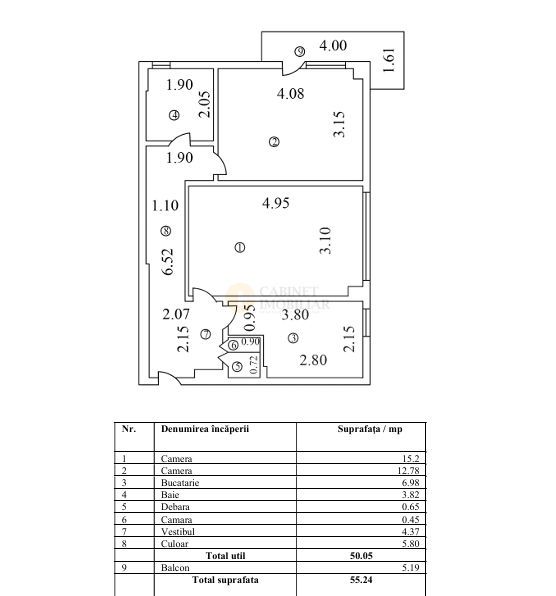 Decomandat | 2 camere | N Titulescu - Victoriei | Bloc 1978 - Poză 9