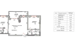 Vând apartament 3 camere, mobilat și utilat cu loc de parcare inclusă - Poză 21