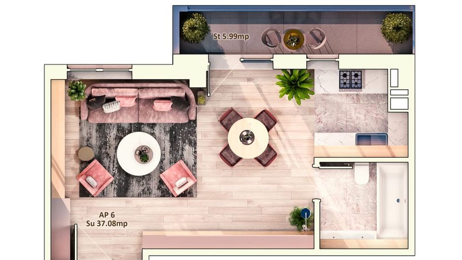 Apartament nou 1 camera | Str Dorobantilor | Comision 0% - Poză 9
