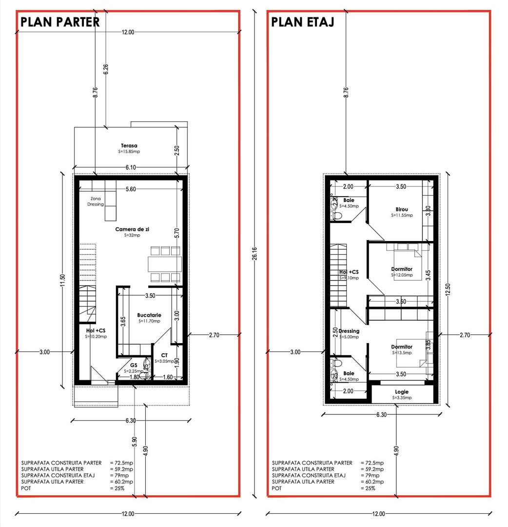 VILA P+1- Pompă de Căldură- Teren 350mp- 120mp utili - Schiță 17
