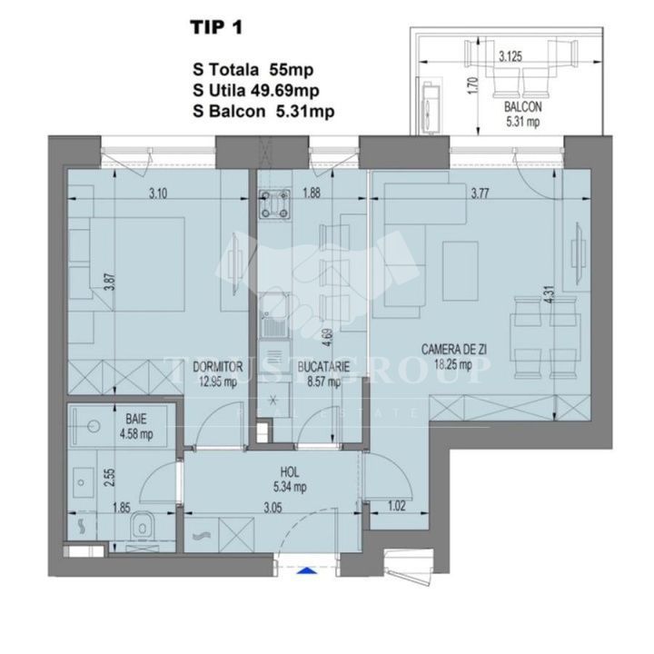 Apartament 2 camere Aviatiei Nusco | Loc de parcare - Poză 6