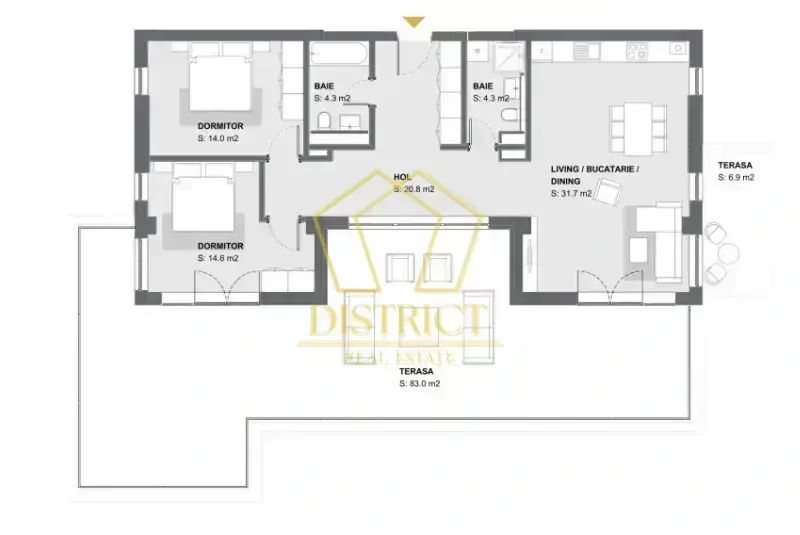 Penthouse-uri noi cu 3 camere | Torontalului - Poză 15