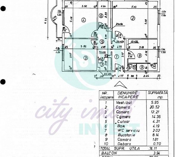 3 Camere cu CENTRALA PROPRIE 13 Septembrie-Parc Sebastian-Odobleja - Poză 4