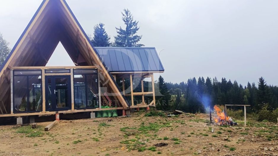 Cabana tip A frame si teren 1000 mp de vanzare / Marisel . Cluj - Poză 17