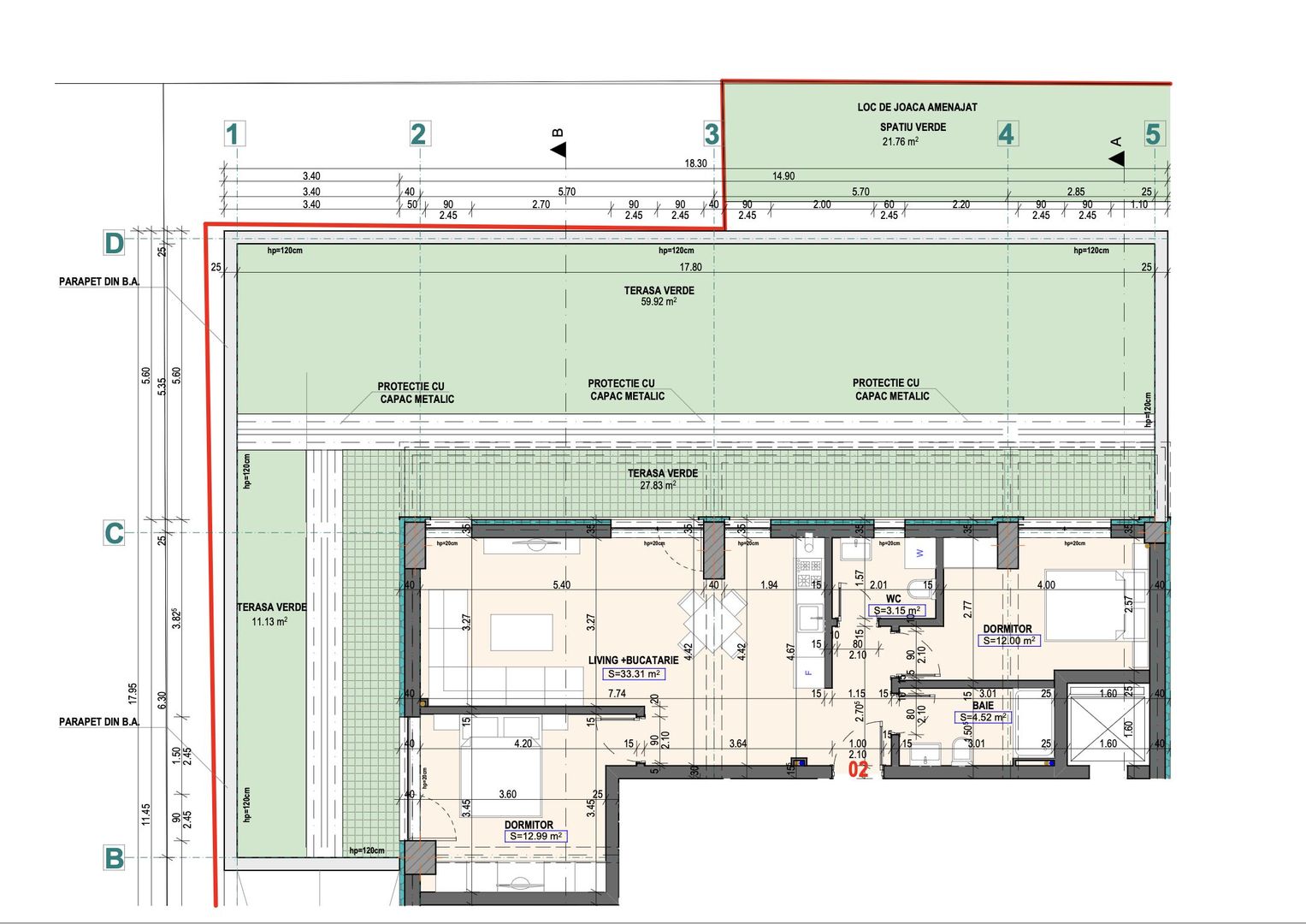 FALEZA NORD - Vânzare apartament 3 camere cu curte amenajată. - Poză 2