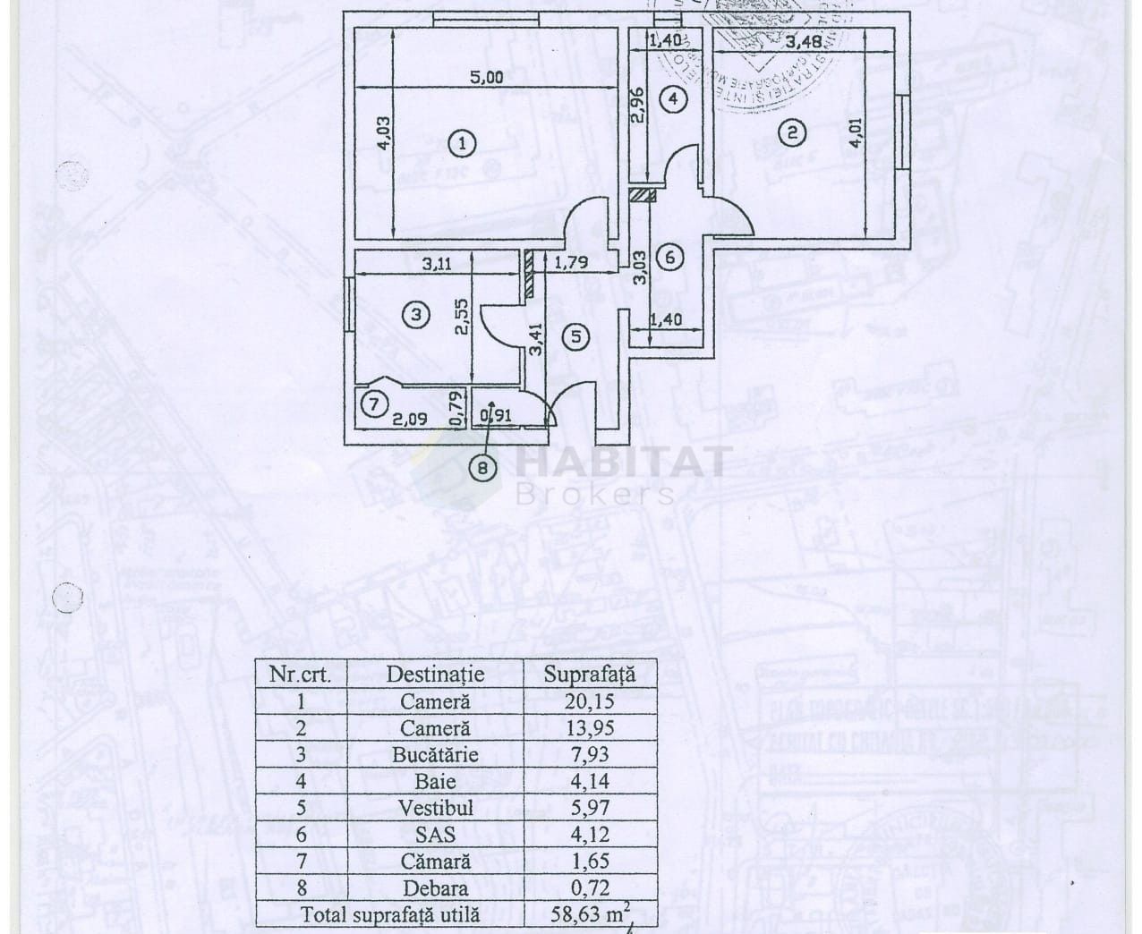 2 camere Mall Vitan de vanzare sau schimb - Schiță 2