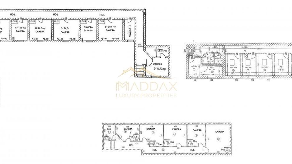 P+M (1000mp), curte (1750mp), 70 incaperi, 35 camere Unirii, multiple destinatii - Poză 15