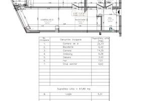 Apartament 2 camere 67.89 m2 – Cartier Europa | Ansamblul Luminia - Schiță 25