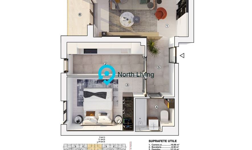 2 camere nou, 49 mp, balcon, Prelungirea Ghencea - Poză 9