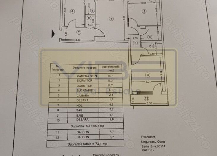 Podu Ros- Central- Fara Risc Seismic- 3 camere  73mp ! - Poză 1