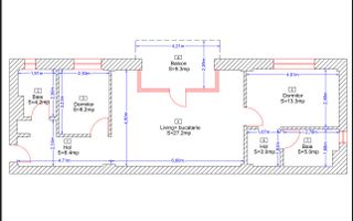 Bloc cu regim redus de înălțime/3 camere/2 băi/Construcție premium - Schiță 2