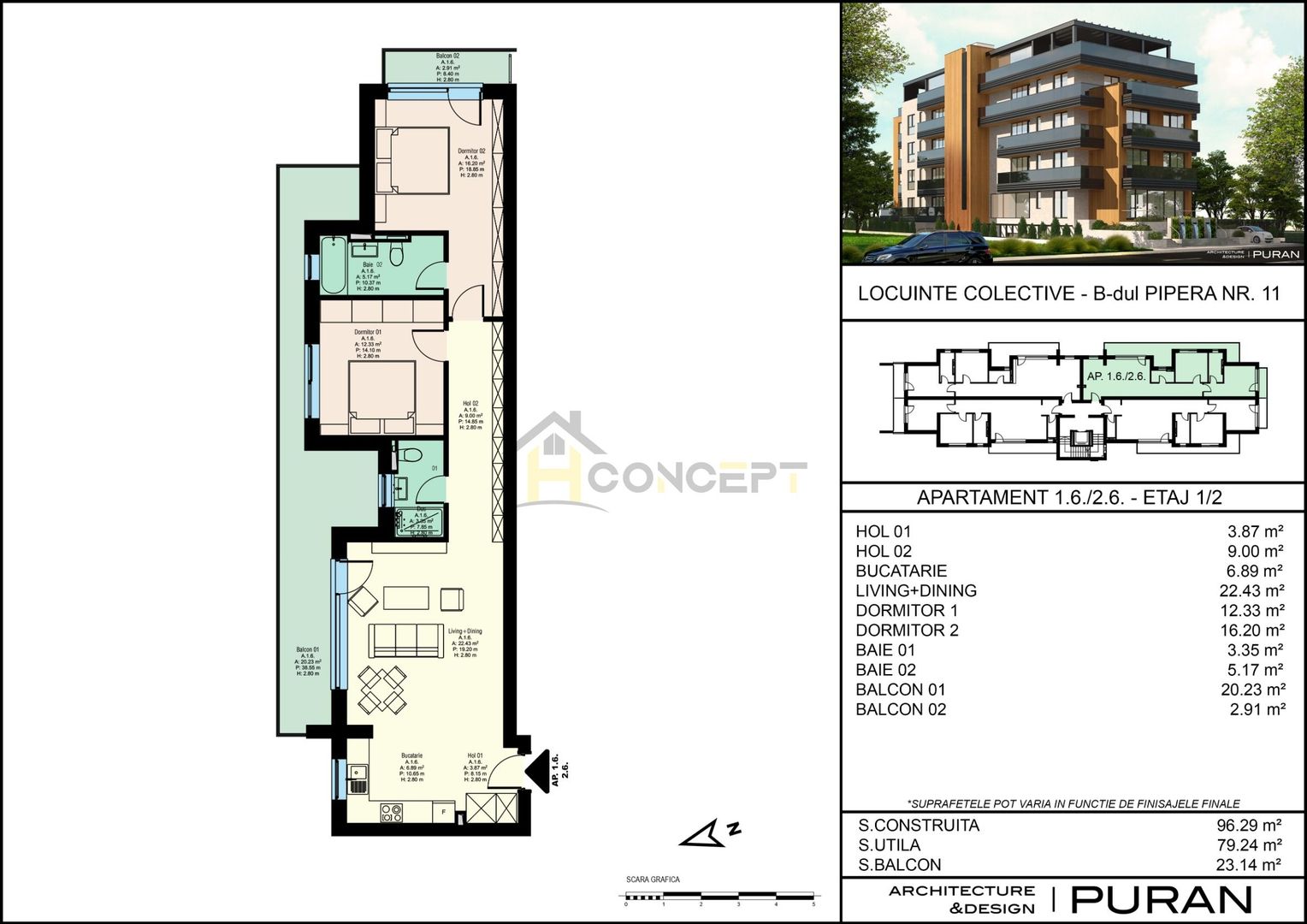 3 camere,  Pipera stradal,  finisaje premium - Poză 11