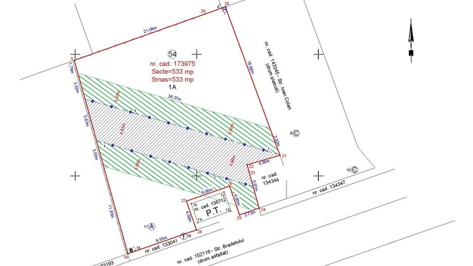 Teren Intravilan 533 mp, Brașov – Bartolomeu, acces stradă asfaltată - Schiță 14