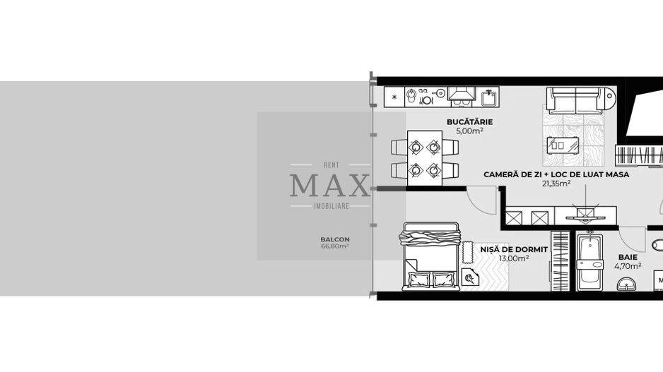 Apartament 2 camere de vânzare | 44,05 | Zona Autogară | Etaj 2 - Poză 1