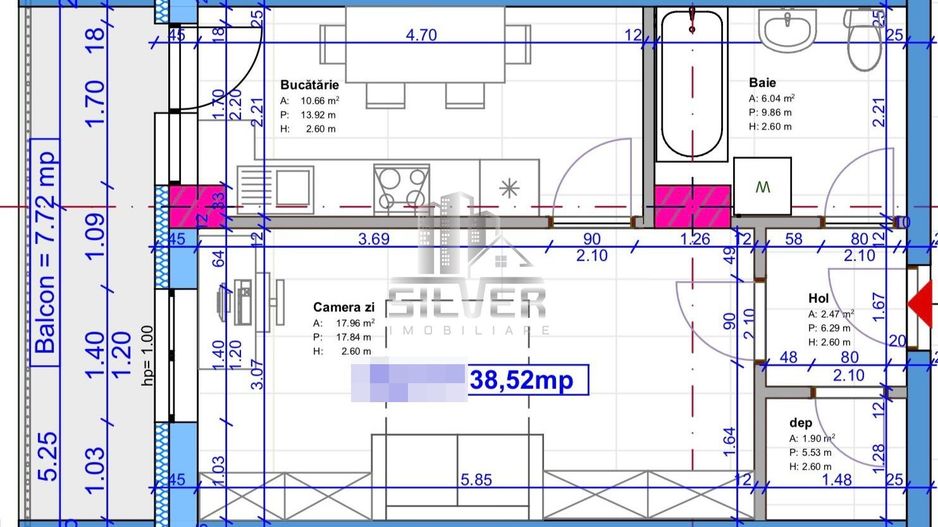 Apartamente cu o camera/38.5 mp/imobil NZEB. - Poză 3