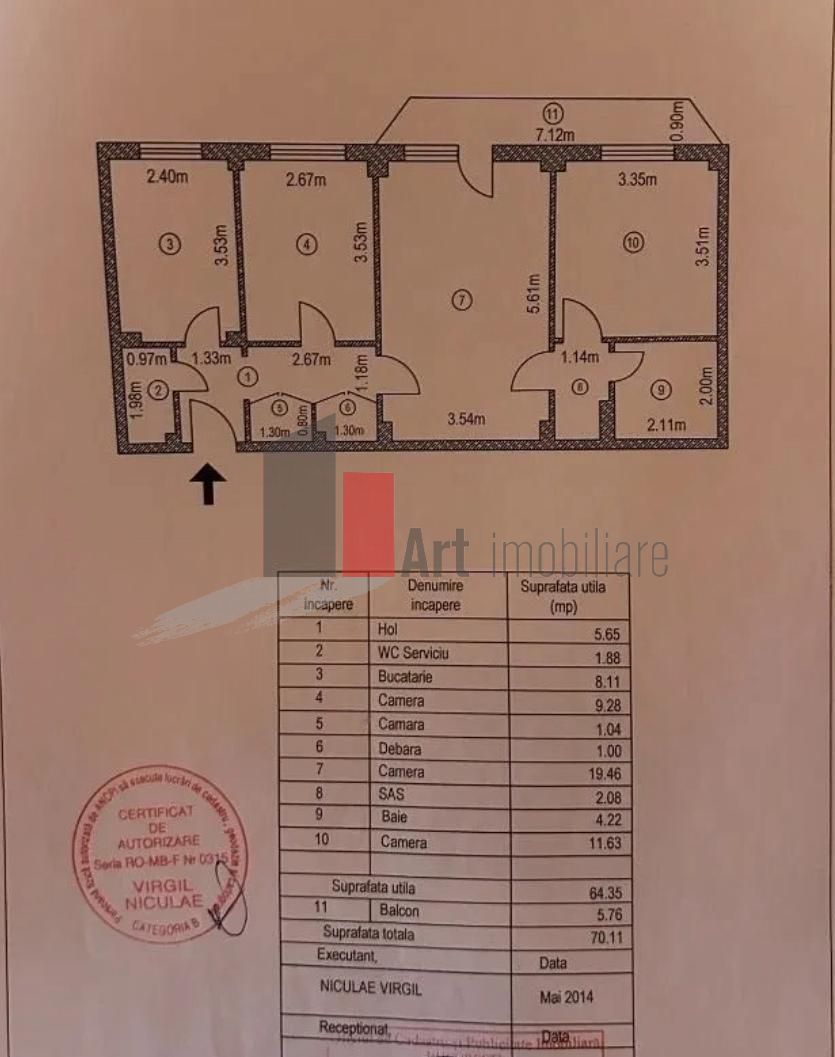 APARTAMENT DE 3 CAMERE BARCA - Poză 9