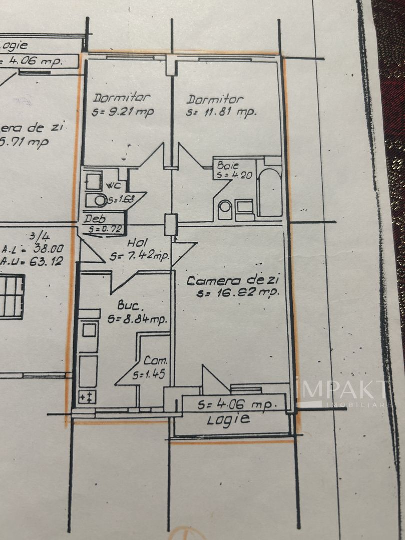 Vanzare apartament 3 camere decomandate, Manastur! - Schiță 18