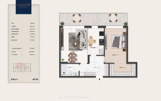 2 Camere | Terasă 17 mp | Dressing Separat | Pallady | Comision 0% - Poză 1