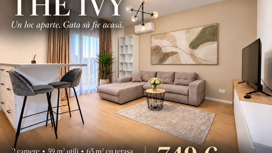 THE IVY | Un loc aparte. Gata să fie acasă. 2 camere • Terasă •Parcare - Poză 1