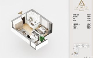 GARSONIERA-BLOC FINALIZAT, ASTORIUM LIFE / PALLADY. COMISION 0%! - Poză 2