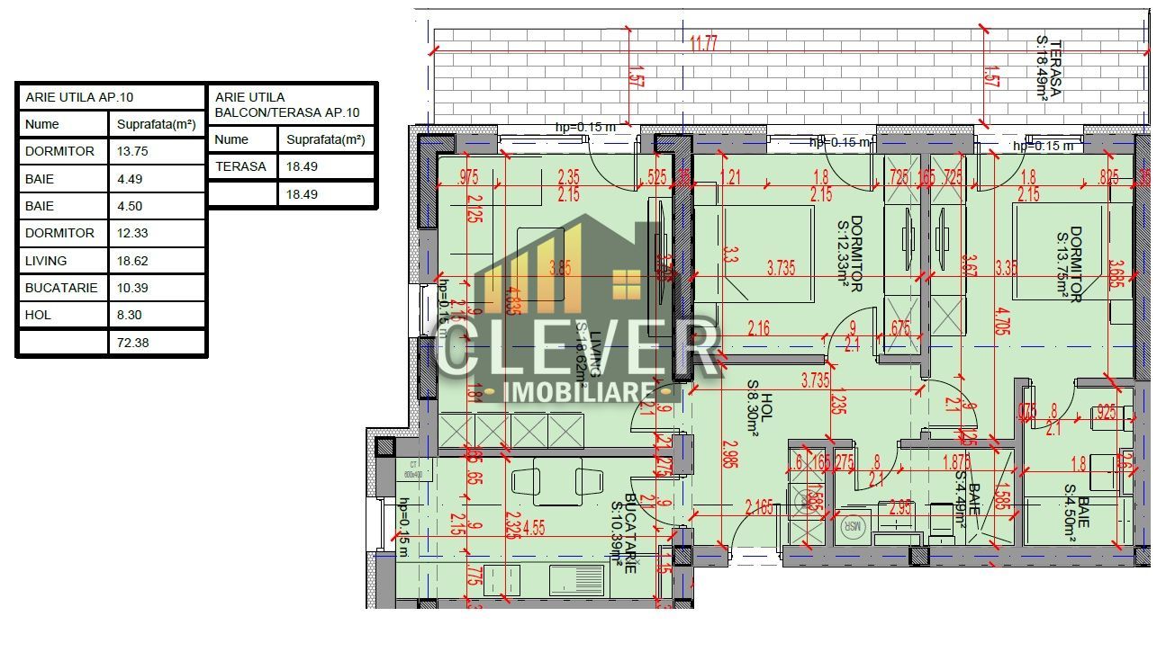 Ap 3 camere decomandat Pallady, Oferta Parcare, Comision 0% - Schiță 8
