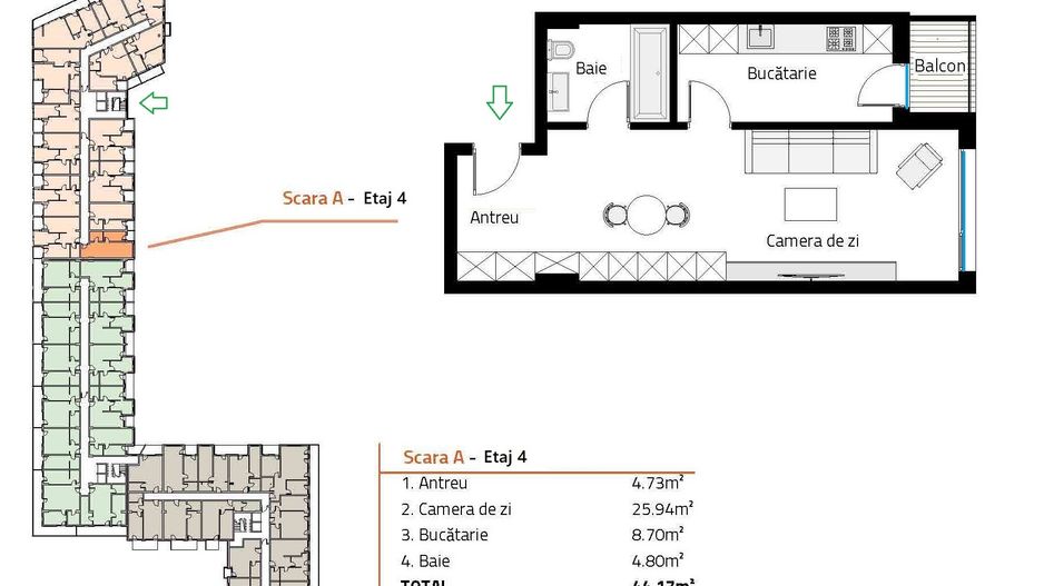 Apartament nou de vanzare 44 mp Soporului Comision 0% - Poză 6