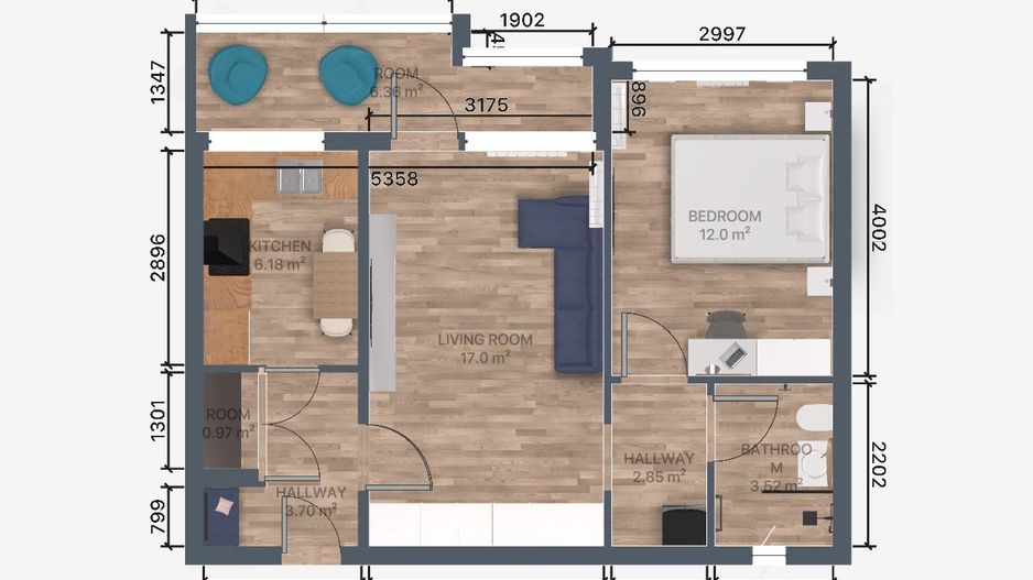Apartament 2 camere I Dristor I - Poză 10