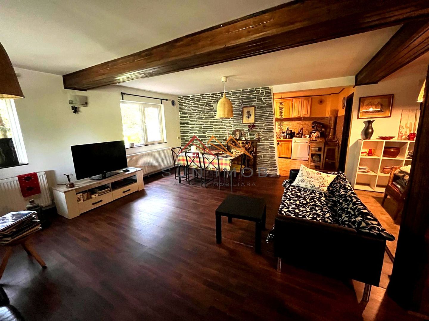 Casă rustică P+M duplex, teren 325 mp, foișor, Brebu PH 159000 Euro - Poză 2