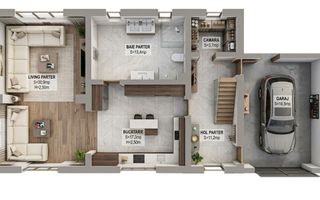 CASA INDIVIDUALA cu garaj LA PRET DE APARTAMENT. Plata esalonata. - Poză 20