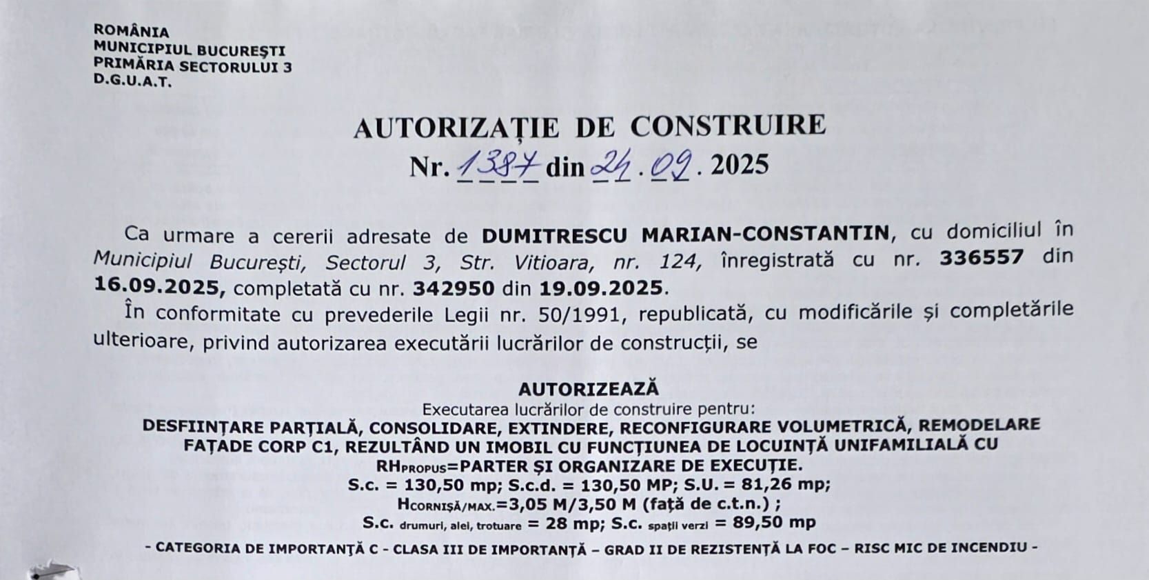 De vazare teren 248 mp cu Autorizație de construire Auchan Titan - Poză 6