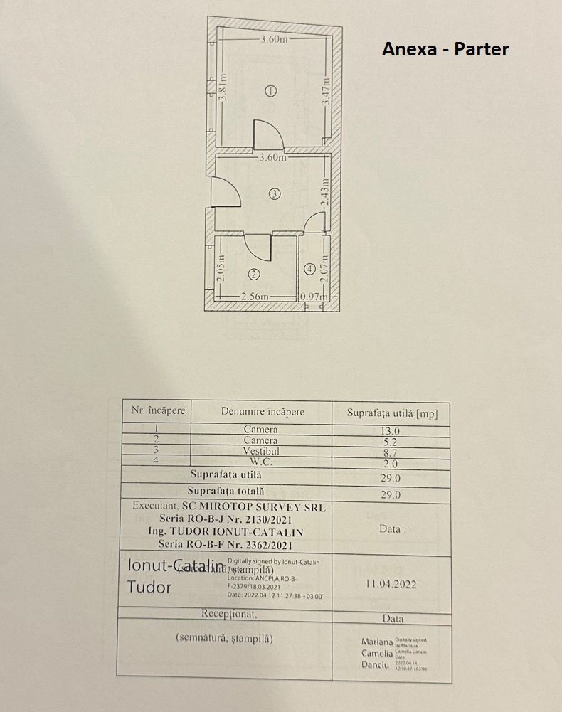 VATRA LUMINOASA -Agricultori | Cladire 1900mp din 2001 | Teren 1030mp - Schiță 12