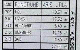 Apartament 2 camere, bloc nou, P+3, Ap.10, Et.2, Bl.5 - CP2461860 - Poză 6