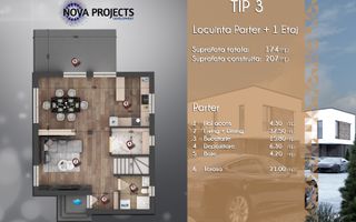 Casa cu HVAC&Pompa de caldura|Ventiloconvectoare |Panouri fotovoltaice - Poză 20