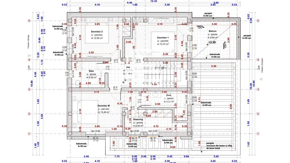 Casă single | Zona Casa de Apă | Pompă de Căldură | 129mp | Vedere spre Munți - Schiță 6