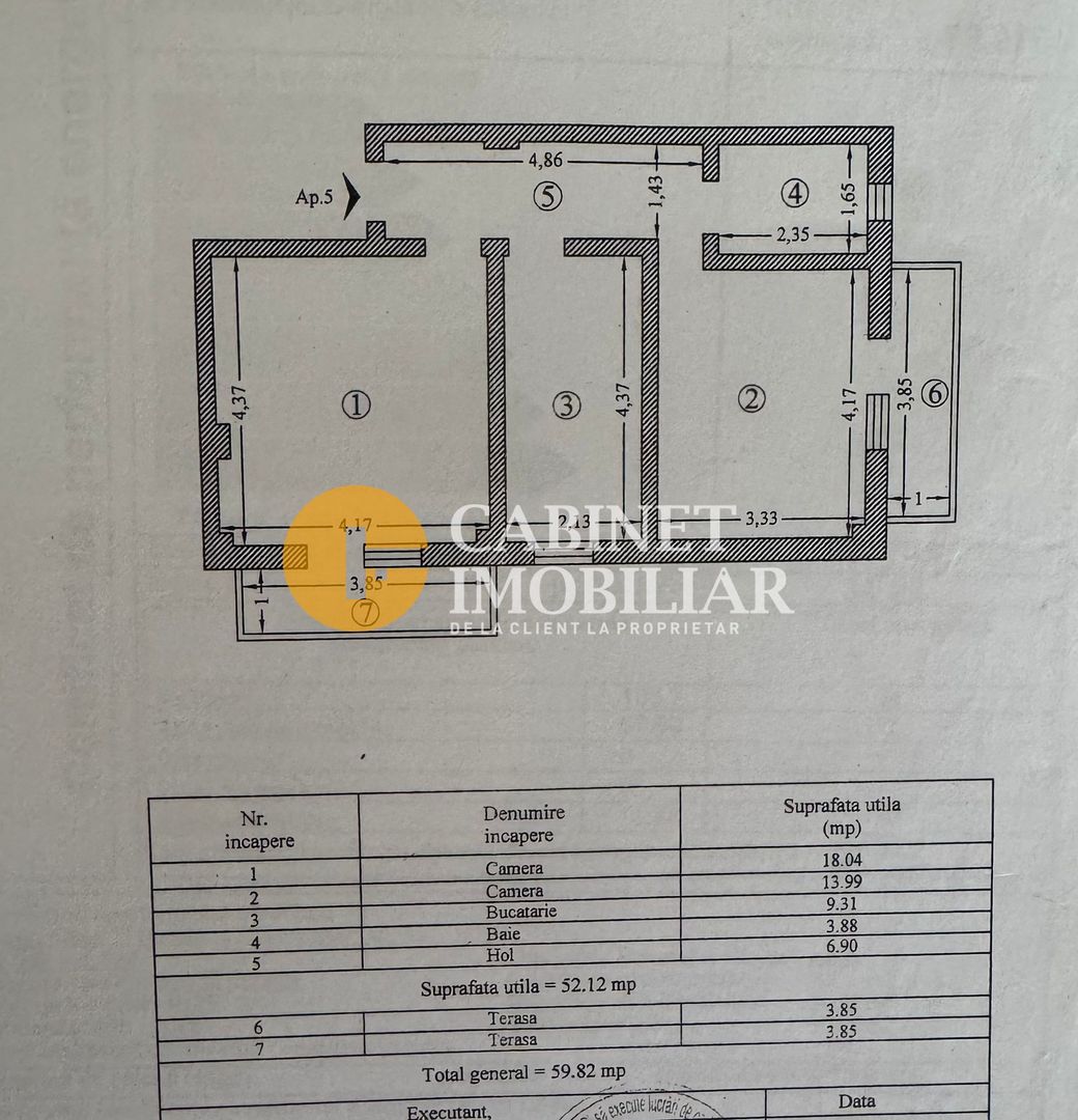 2 camere decomandat | 60 mp | CUG – Aleea Tudor Neculai - Poză 9