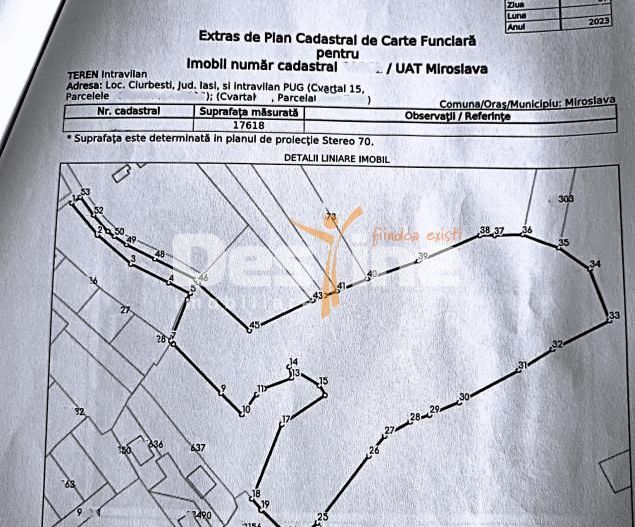 Teren parcelat intravilan 8000 mp vedere spre Lac Ciurbești - Schiță 9