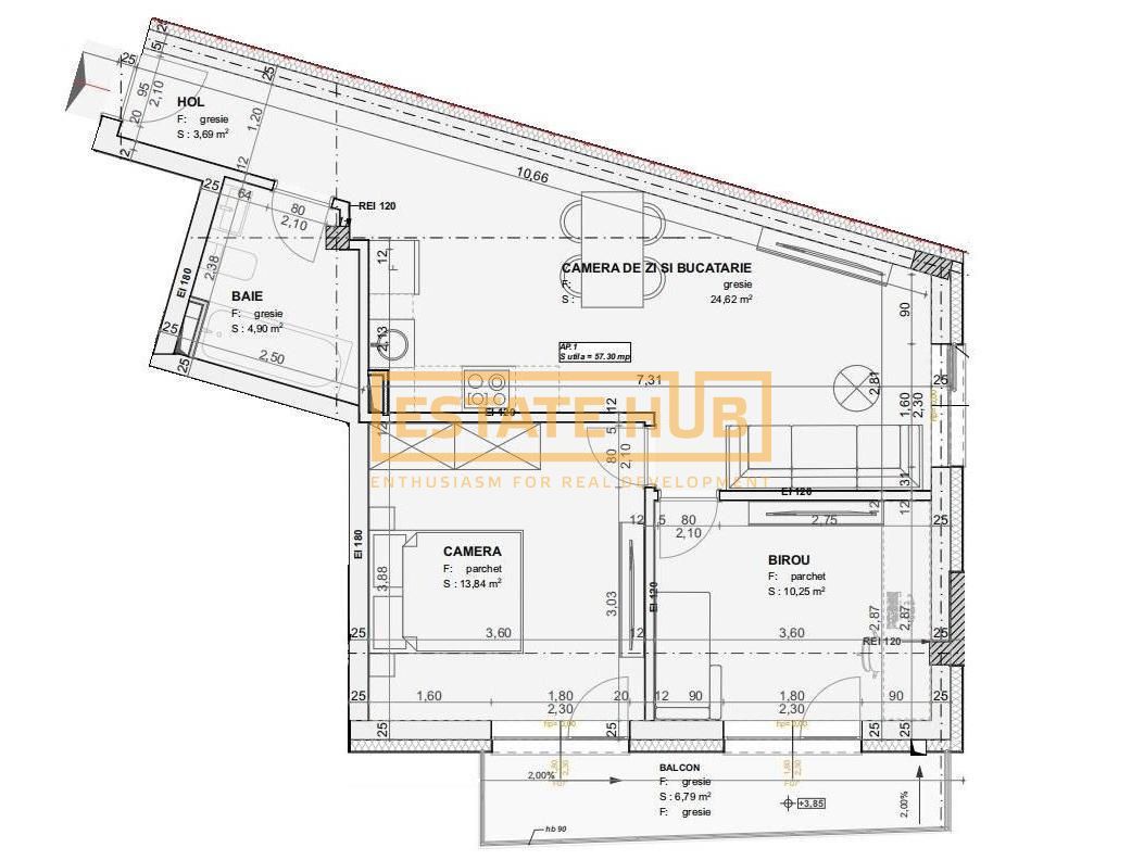 Apartament 3 camere FINISAT | Ploiesti 44 | 0% Comision - Poză 2