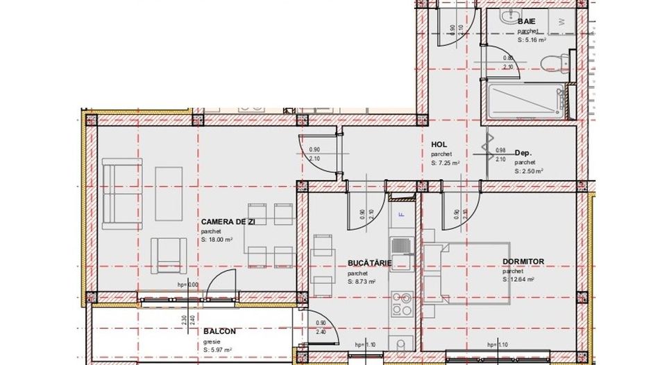 Apartament 2 camere LA CHEIE - Selimbar, Sibiu - Schiță 11