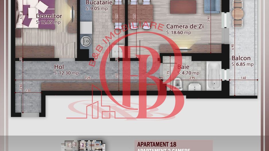 2 camere -proiect nou - Metrou Nicolae Teclu - Schiță 10