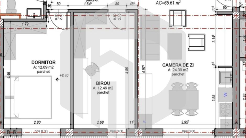 Dezvoltator- Apartament 3 camere - 59 mpu - La Cheie - Rahovei - Poză 4