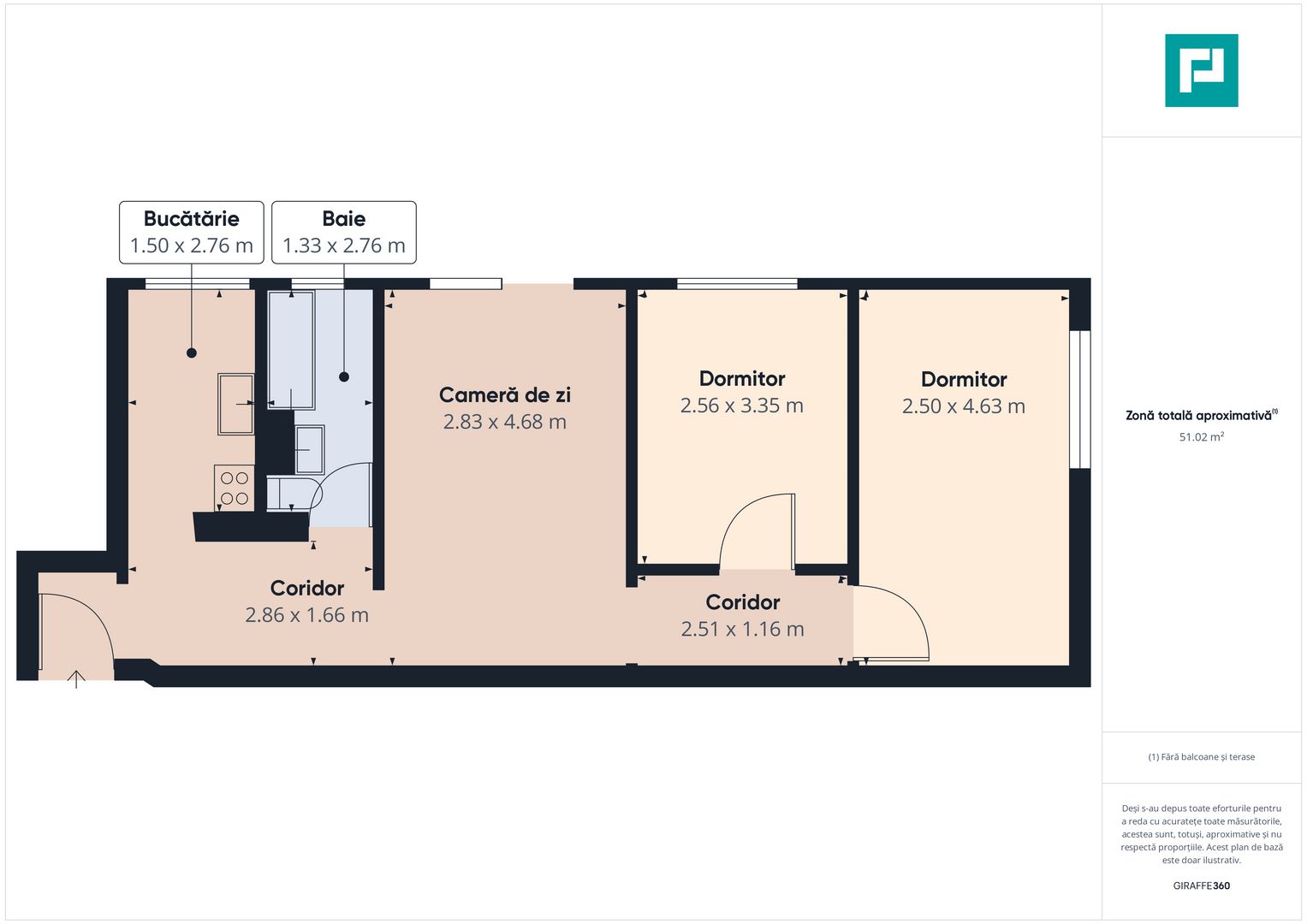 Apartament cu 3 camere, etaj intermediar, zona Spitalului Judetean - Poză 10