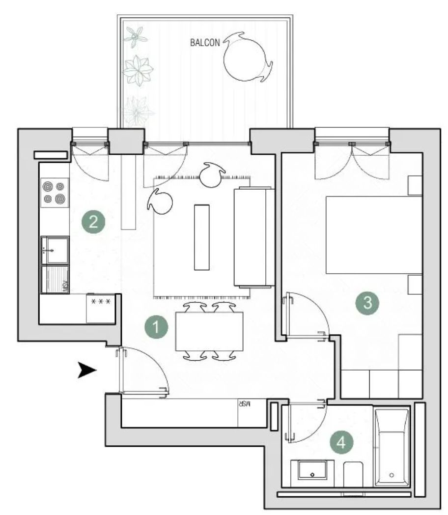 Chirie pet friendly Pipera 2 camere | Parcare inclusa - Schiță 19