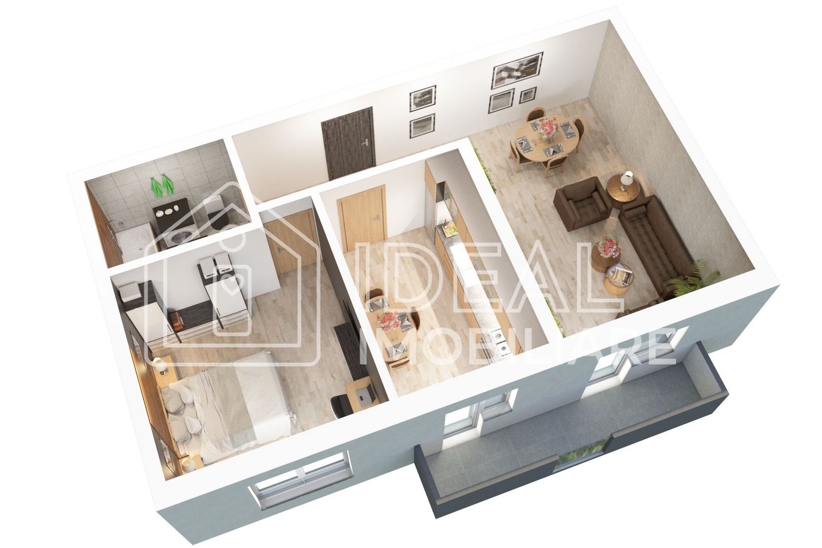 Apartament cu 2 camere și balcon de vânzare în zona Doamna Stanca - Poză 2