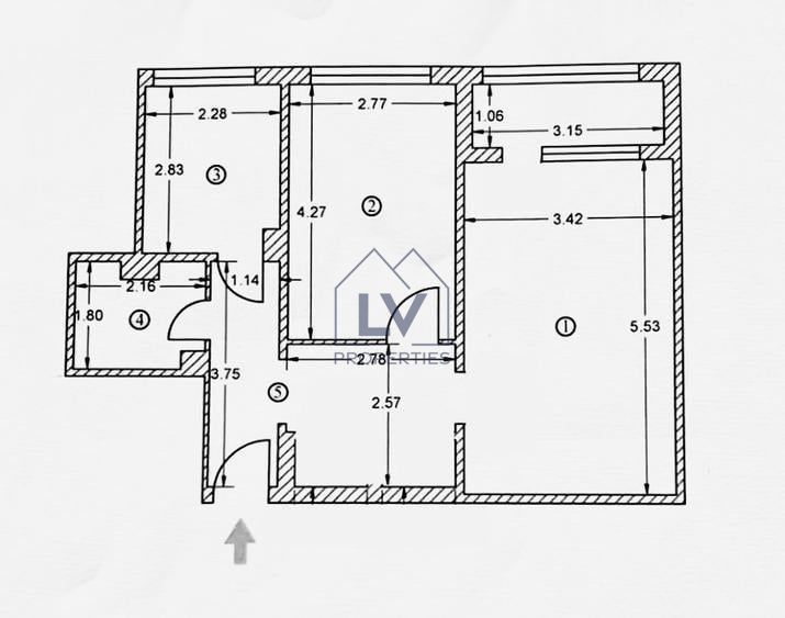VANZARE APARTAMENT 2 CAMERE | ZONA OBOR | COMPLET RENOVAT - Schiță 10